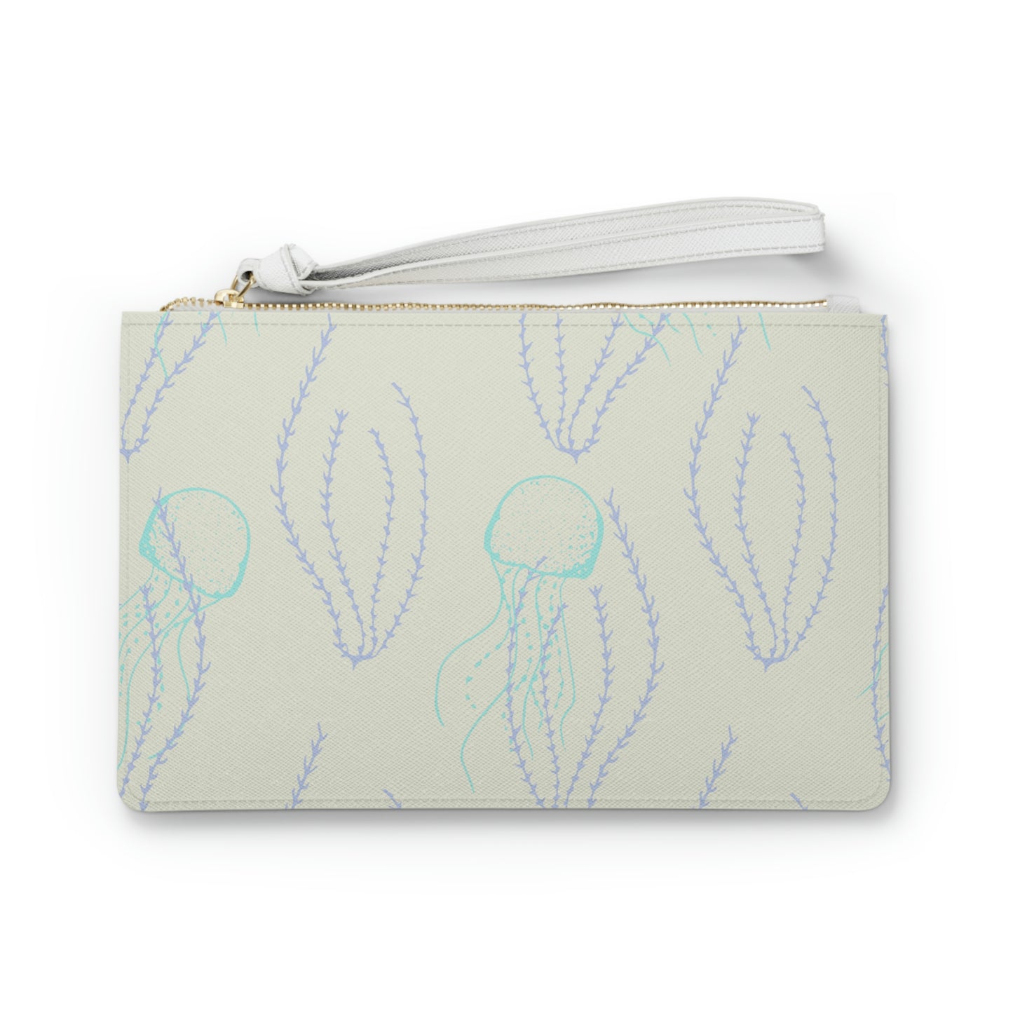Jellyfish and Sea Weed Clutch Bag
