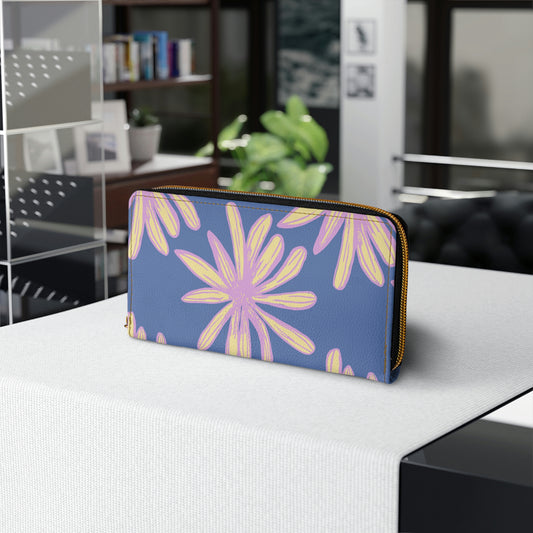 Floral Daisy Zipper Wallet