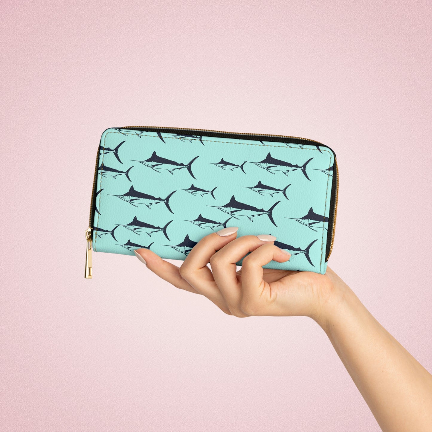 Blue Marlin Zipper Wallet