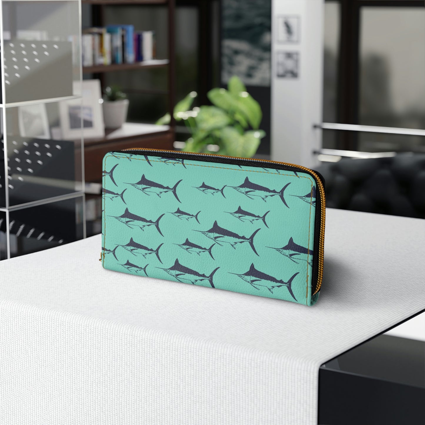 Blue Marlin Zipper Wallet