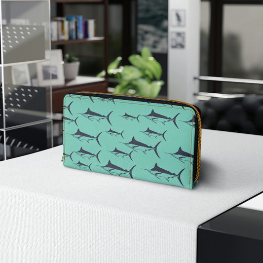 Blue Marlin Zipper Wallet