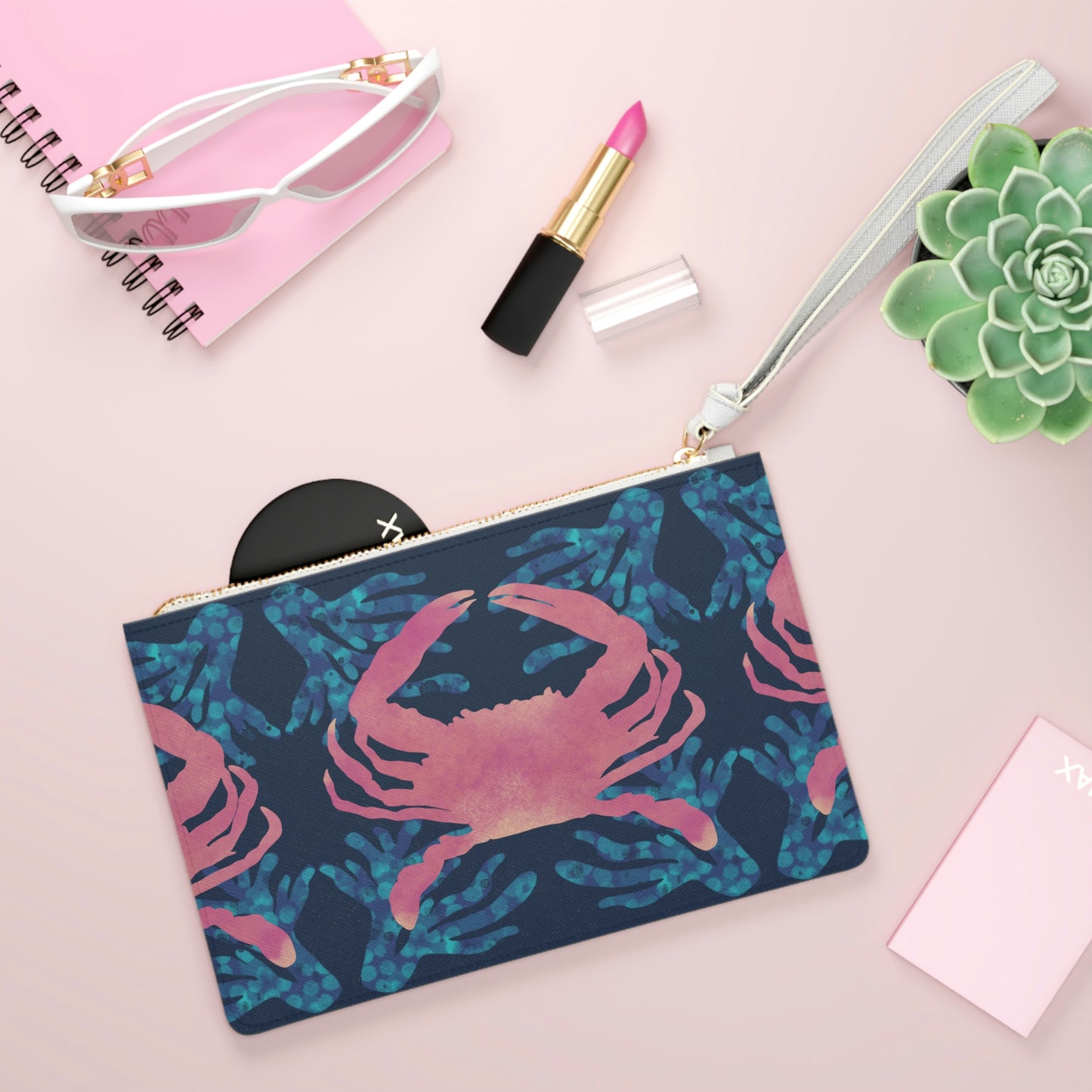 Blue Crab Clutch Bag