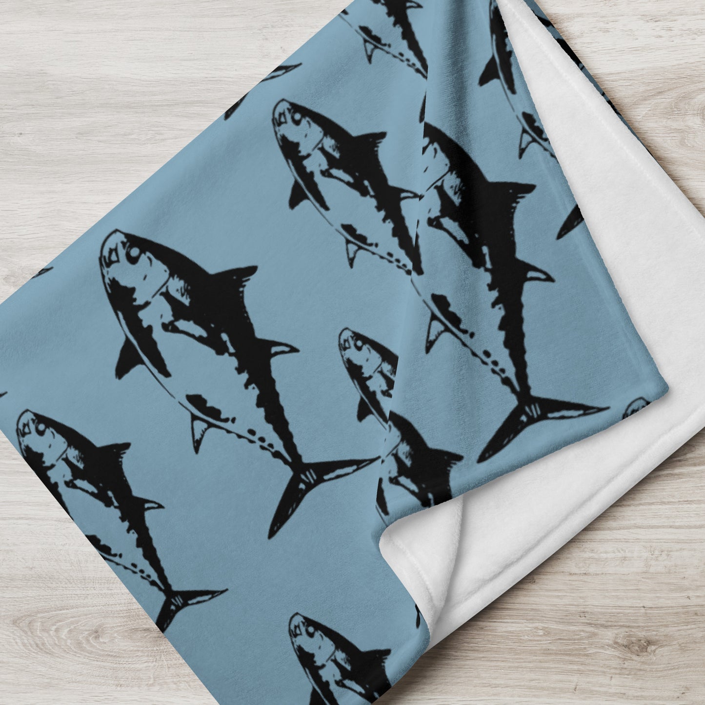 Black Fin Tuna Throw Blanket