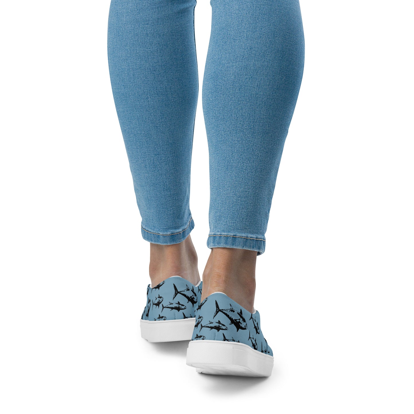 Black Fin Tuna Women’s slip-on canvas shoes